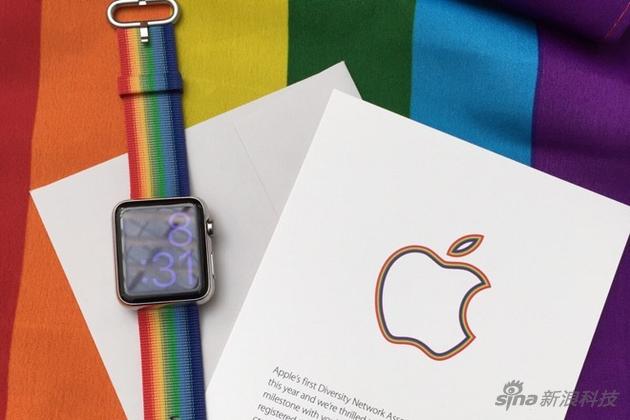 苹果公司为庆祝LGBT自豪游行推彩虹色Apple Watch